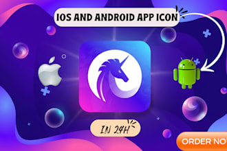 design ios and android app icon for your mobile app in 24h