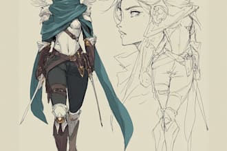 draw a fantasy sketchy illustration