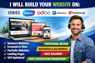 build ionos website canva website design odoo webador and readymag website