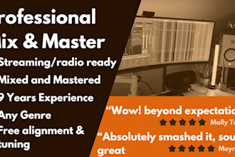 mix and master your track for streaming and radio