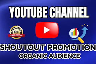 shoutout youtube channel to active 1m audience to grow organic usa subscribers