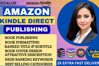 do book publishing on amazon kdp, book editing, book formatting and book design