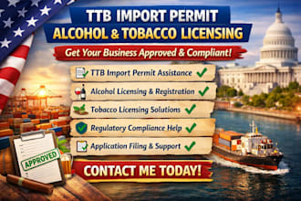 handle ttb import permit, alcohol registration, tobacco licensing and compliance