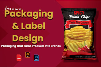design homemade potato chips cottage food pouch packaging