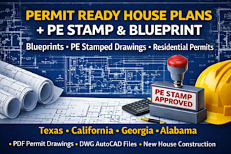 do permit ready house plans blueprint and pe stamp for texas alabama georgia