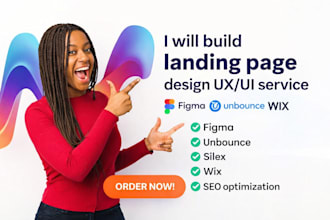 build landingpage design ux ui service figma unbounce silex wix seo optimization