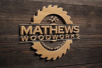 design carpentry woodwork and wood craft logo