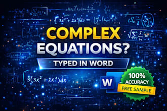 type complex equations in microsoft word with perfect formatting