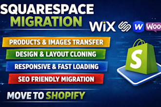 migrate squarespace, wix, webflow, wordpress to shopify clone website migration
