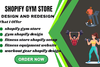 design a shopify gym and fitness equipment store that sells