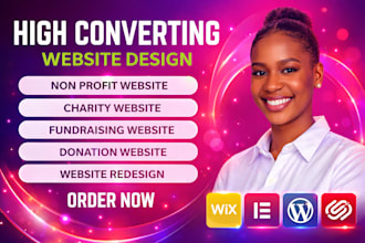 build wix nonprofit website, charity website, 501c3,wix landing pages,donation