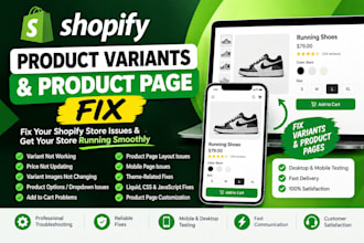 fix shopify product variants and product page issues