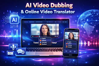 develop saas ai dubbing website, ai online video translation, video dub app