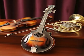 provide  banjo, ukulel, guitar mandolin instrumental country beat for your song