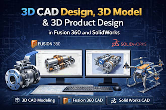 solidworks 3d cad design, 3d cad model, 3d product design, 3d printing in fusion