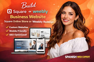 build square or weebly business website, square online store or weebly redesign