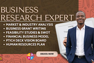 do business model plan pitch deck market research grant writing swot analysis ai