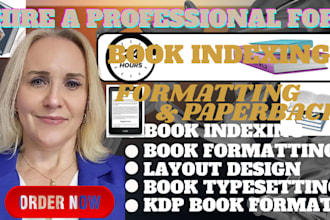 do book indexing layout, book typesetting, book formatting, proofreading