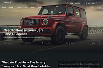 build wix car rental website car dealership website taxi booking automative site