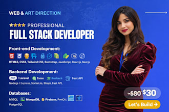 do professional website development as a full stack web developer best price