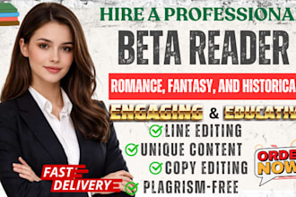 be your romance beta reader, fantasy beta reader, alpha beta reader, historical