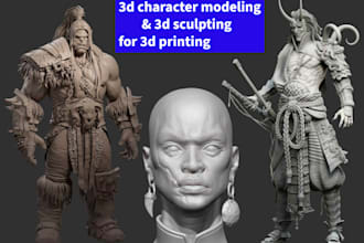 3d character sculpting 3d bjd doll toy fantasy figure startue for 3d printing