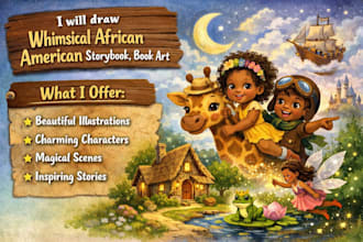 draw whimsical african american storybook illustration book art memoir art