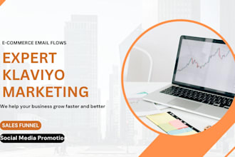 setup klaviyo abandoned cart, welcome series, and email marketing flows