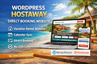 build wordpress hostaway direct booking vacation rental website