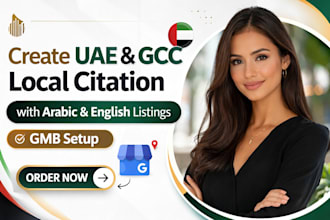 create uae and gcc local citation with arabic and english listings gmb setup