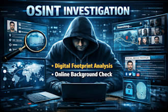 perform osint investigation and digital footprint analysis