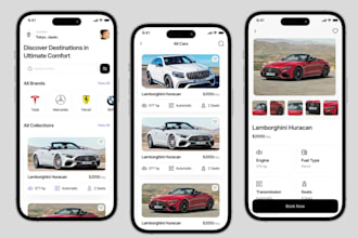develop car rental app, car dealership app, car rental website like turo, udrive