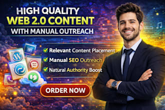 create high quality web 20 content with manual outreach