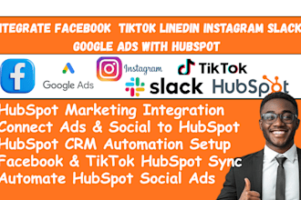 integrate facebook tiktok linkedin instagram slack google ads twilio hubspot