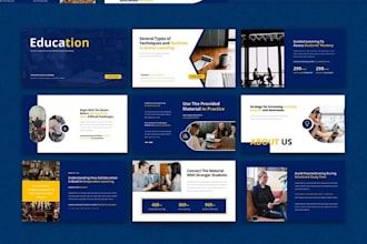 create a modern powerpoint presentation for school or business