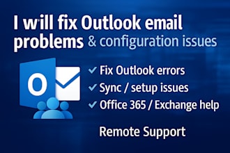 fix outlook email problems and configuration issues