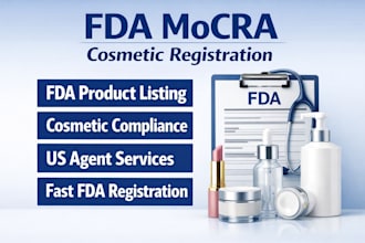 do fda cosmetic mocra registration, product listing, compliance and US agent