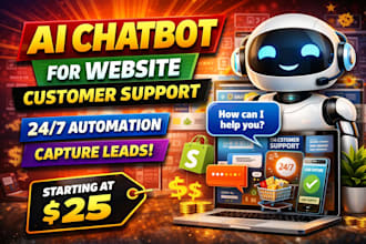 build ai chatbot for website customer support