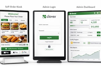 clover pos kiosk, kds with custom loyalty rewards system