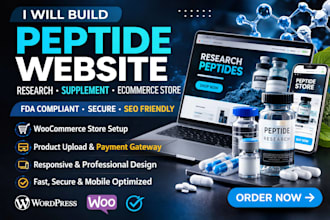 build fda compliant peptide website research peptide woocommerce peptide website