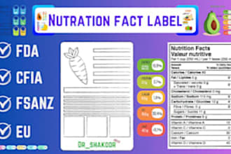 create professional fda compliant nutrition facts label