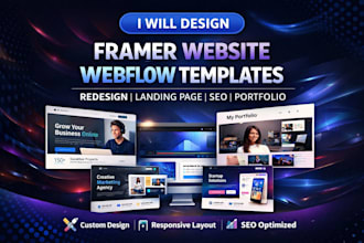 design framer website web flow templates redesign landing page SEO portfolio