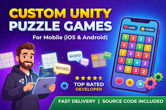 develop custom puzzle games in unity for mobile