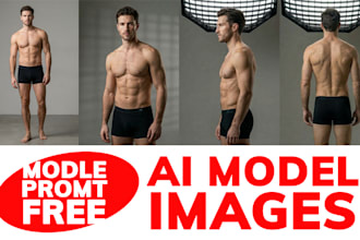 create modern ai model product promotion images