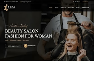 wix hair salon web barber shop grooming stylist website