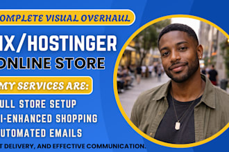 build a professional wix ecommerce or hostinger online store