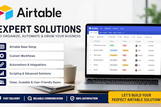 professionally set up airtable bases and automate business workflows