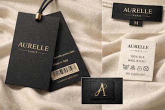 do clothing tag design, hang tag, clothing label, wash label, neck label design