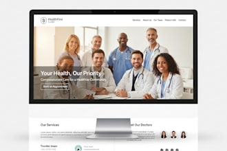 design professional clinic website and modern health care website