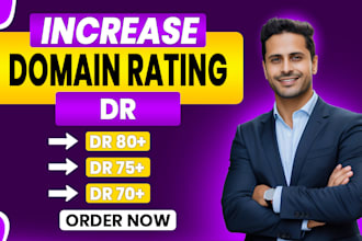 increase domain rating  DR ahrefs 70 75 80